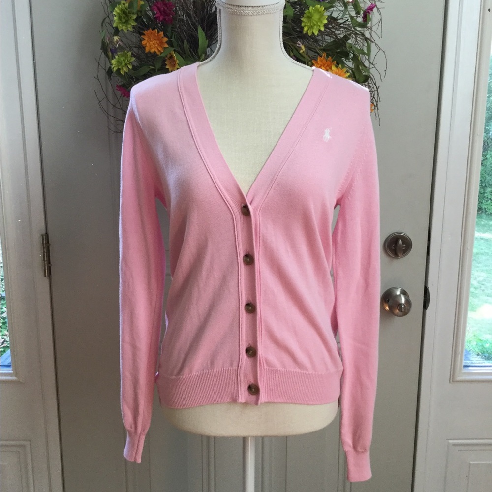 Polo Cardigan Size M Pink